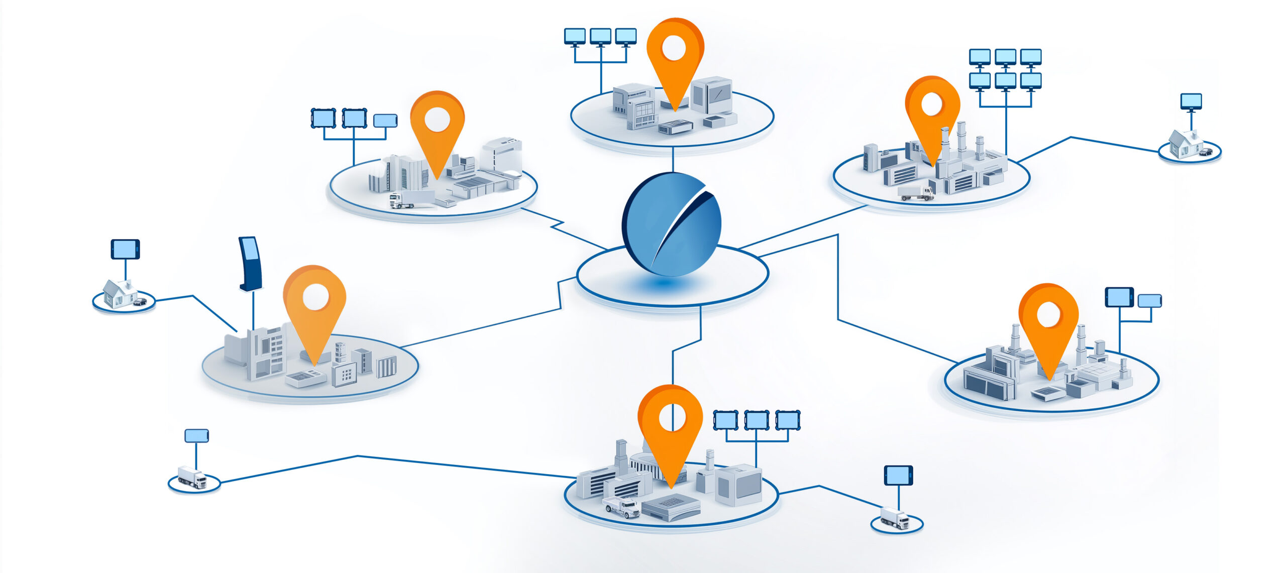 Standortübergreifende grafik_3 Infografik hse-COACH: Alle Standorte bedient mit einem Server