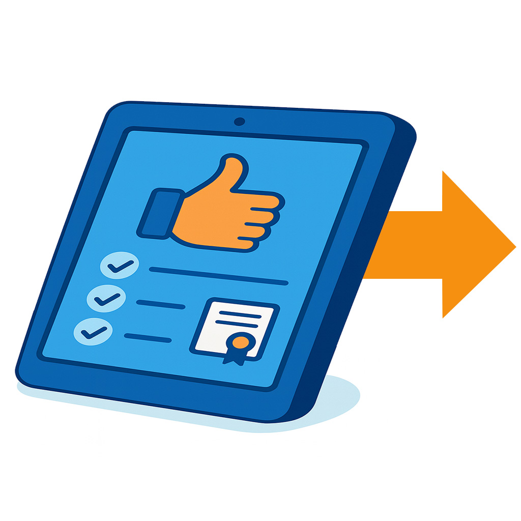 erklaegrafiken-usercase-tablet Infografik: Unterweisung bestanden