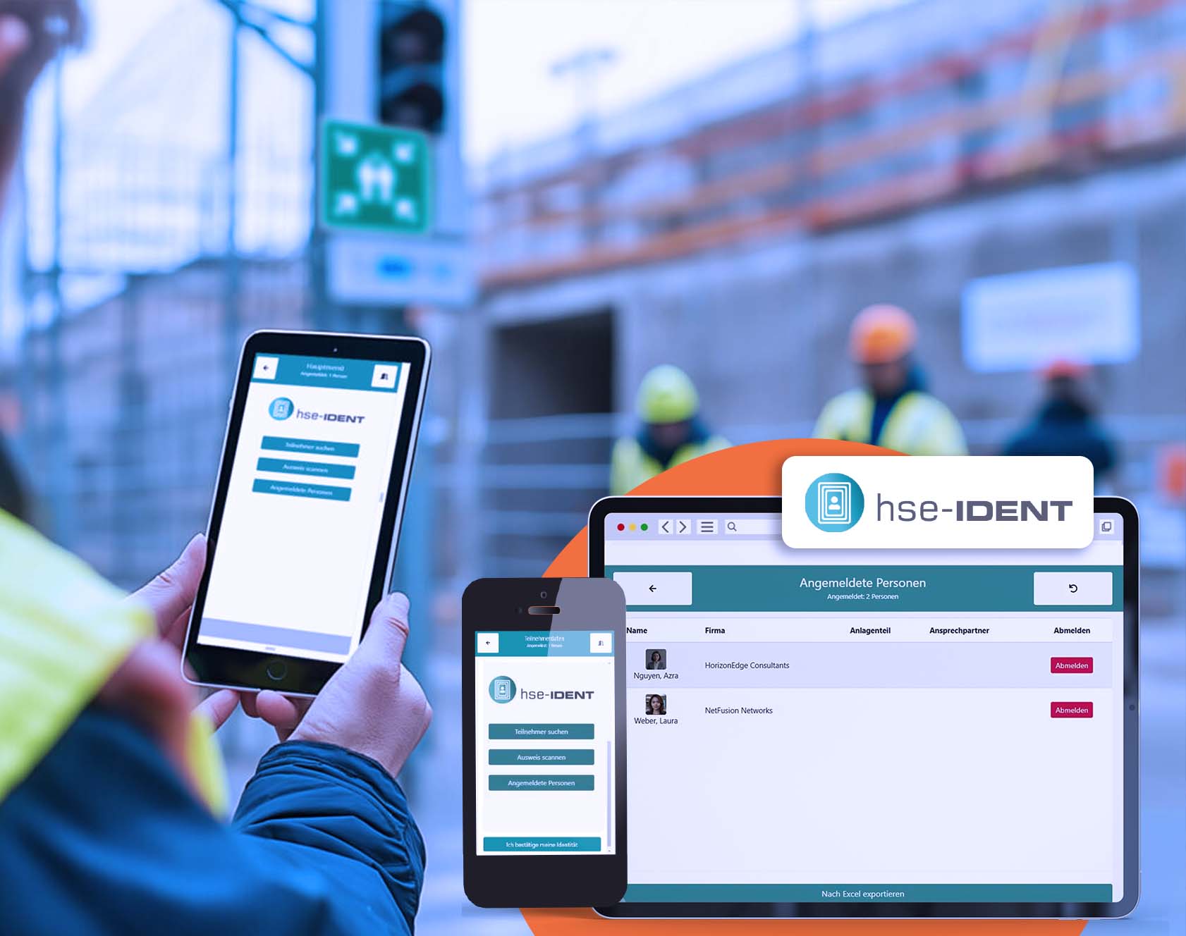 Evakuierung Baustelle Übersicht behalten mit hse-IDENT