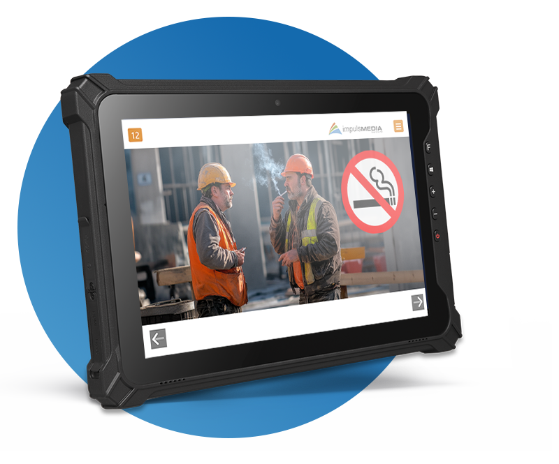 hse-COACH auf Industrietablet